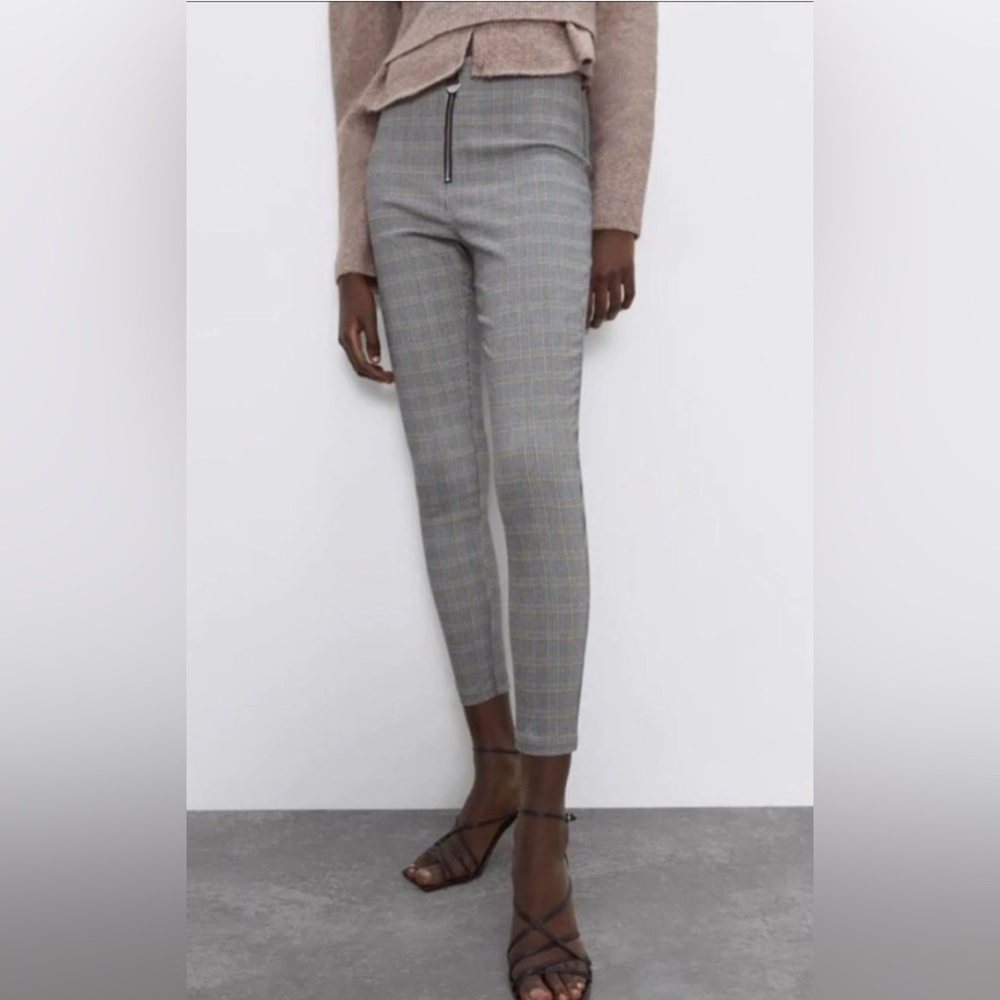 ZARA gray square leggings